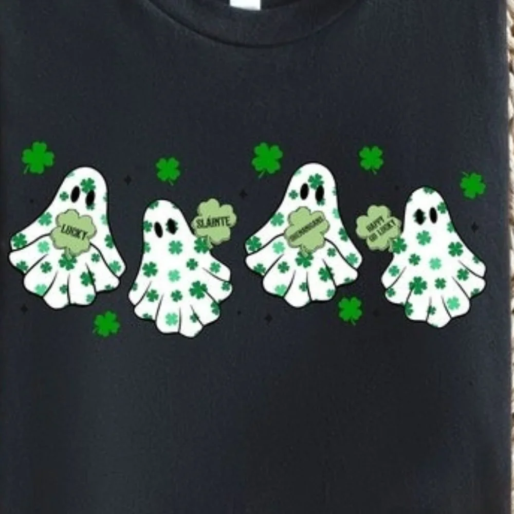 St. Patrick’s Day Ghost Shirt, St Patricks Day T-Shirt - Picture 2 of 3